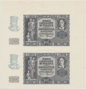Awers nierozciętej podwójnej 20-złotówki 1940
