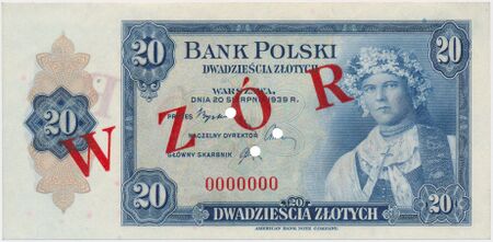 20 złotych 20 sierpnia 1939 WZÓR awers.jpg