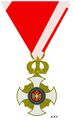 Order Jerzego Czarnego – wstążka trójkątna wiązana na modę austriacką, vel słowiańską