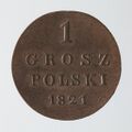 Muzeum Narodowe w Krakowie 1 grosz polski 1821 IB NOWE BICIE rewers.jpg